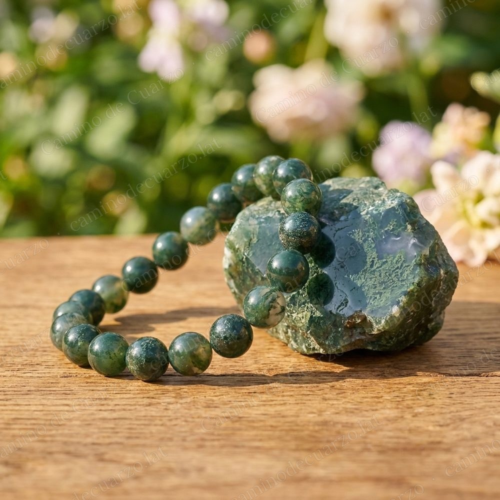 Pulsera de Ágata Musgosa