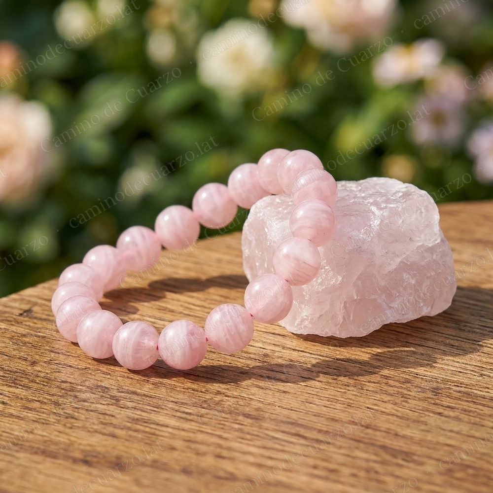 Pulsera de Cuarzo Rosa